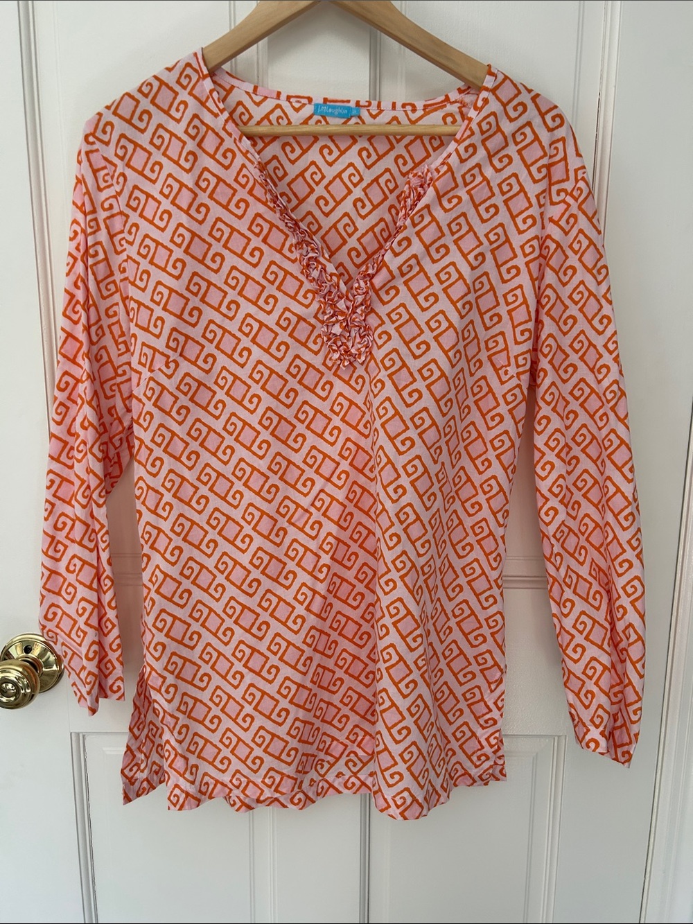 J. McLaughlin 100% cotton V-Neck Tunic, like new!